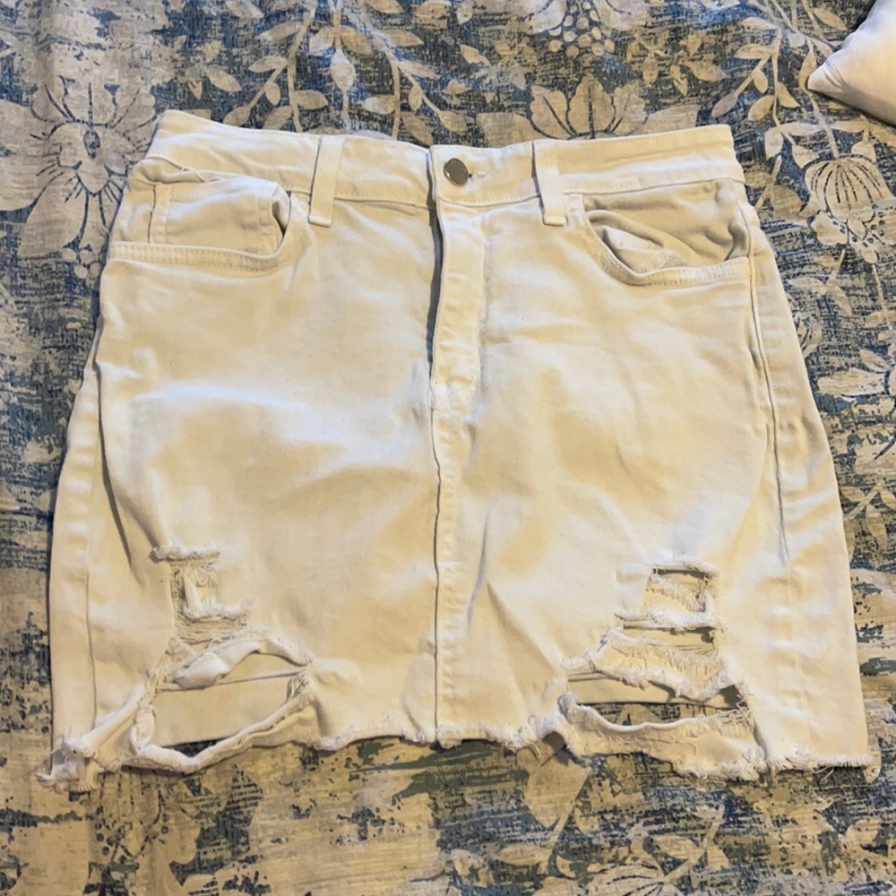 O2 denim skirt.